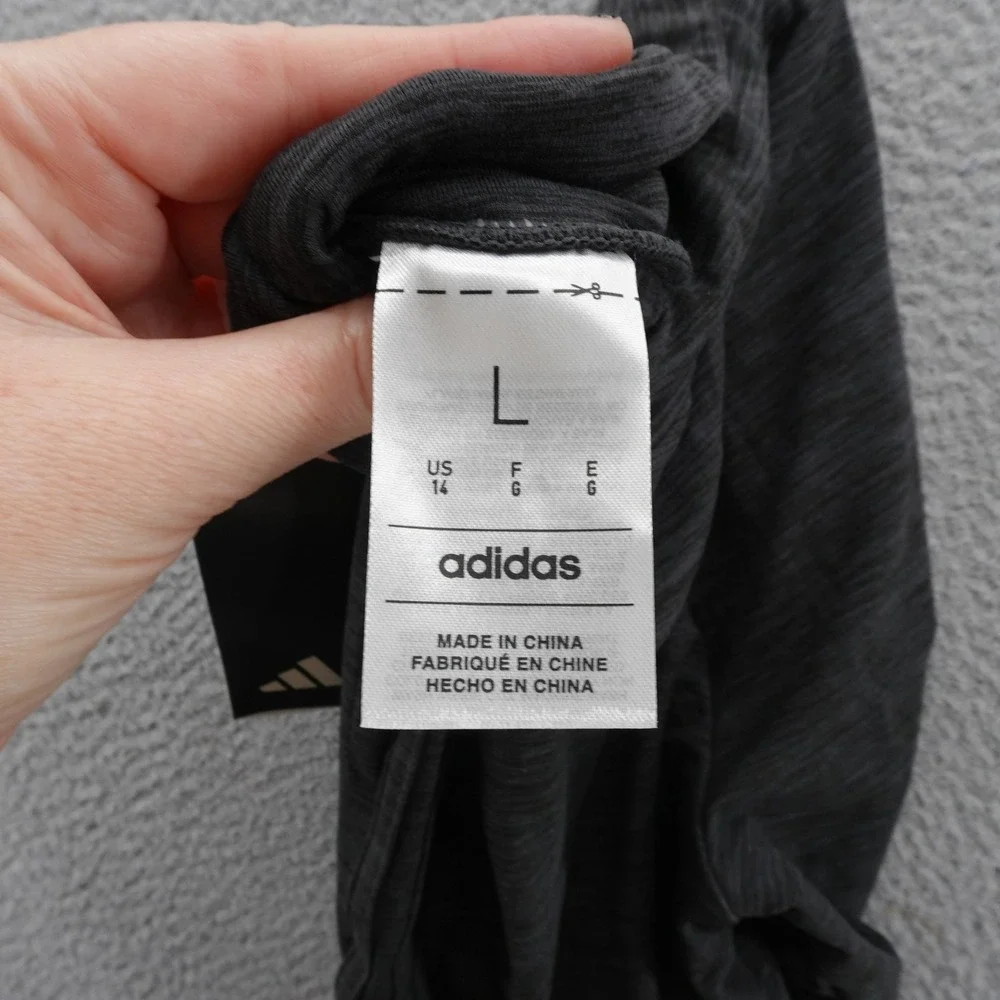 Adidas Kids Black Melange Cuffed Jogger Slim Fit Pants Size Large‎ 14 NEW